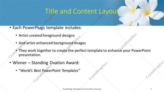 Title and Content presentation slide layout