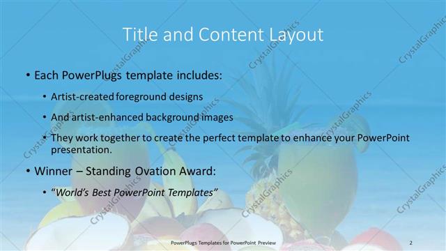 Title and Content presentation slide layout