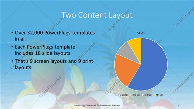 Two Content presentation slide layout