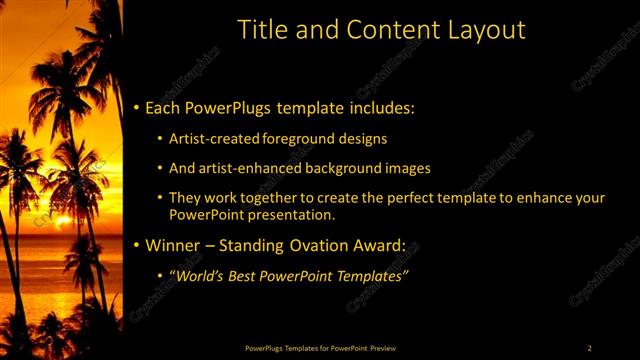 Title and Content presentation slide layout