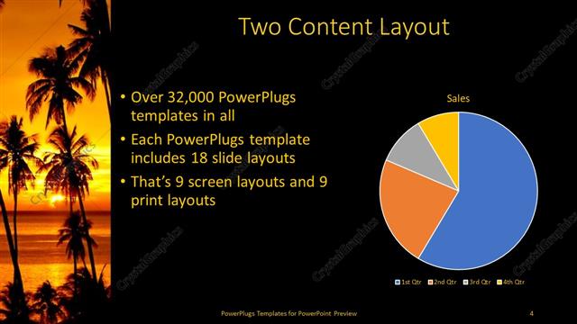 Two Content presentation slide layout