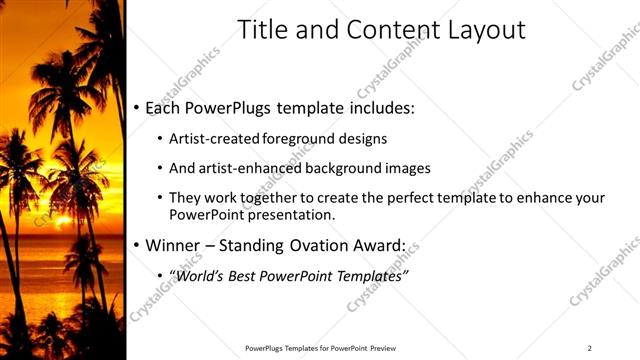 Title and Content presentation slide layout