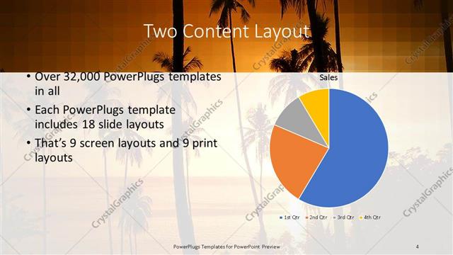 Two Content presentation slide layout