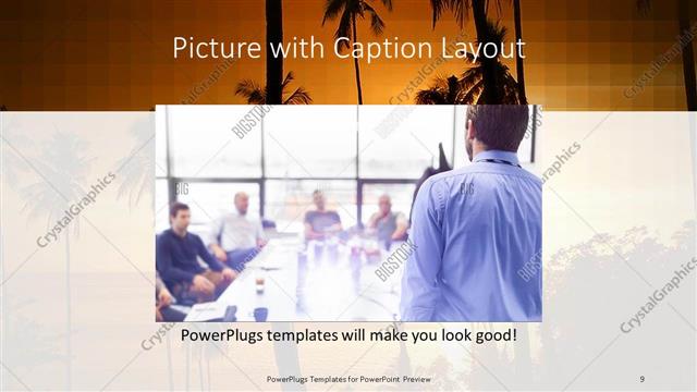 Picture with Caption presentation slide layout