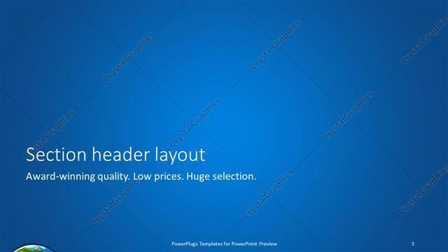 Section Header presentation slide layout
