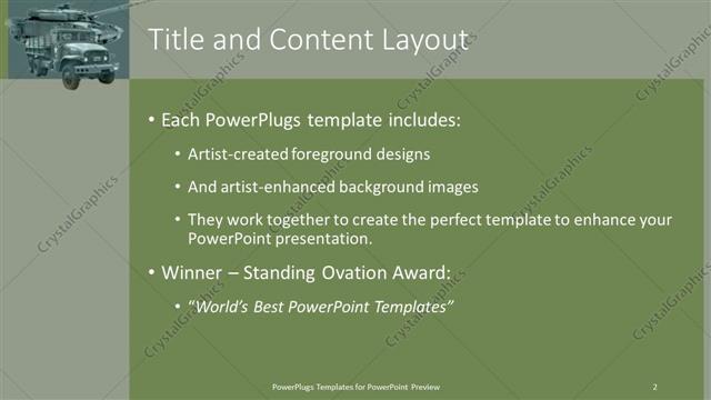 Title and Content presentation slide layout