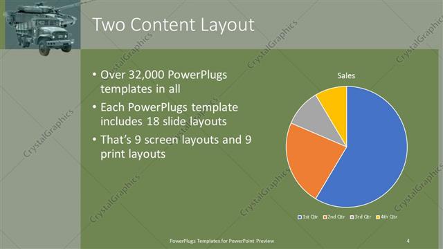 Two Content presentation slide layout