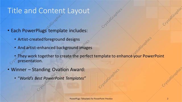 Title and Content presentation slide layout