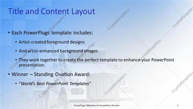 Title and Content presentation slide layout