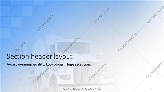 Section Header presentation slide layout