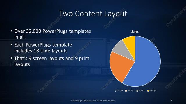Two Content presentation slide layout