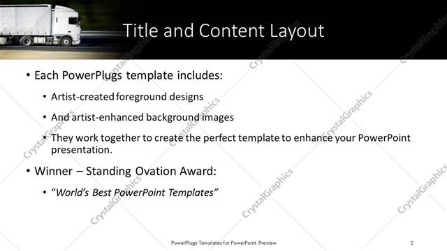 Title and Content presentation slide layout