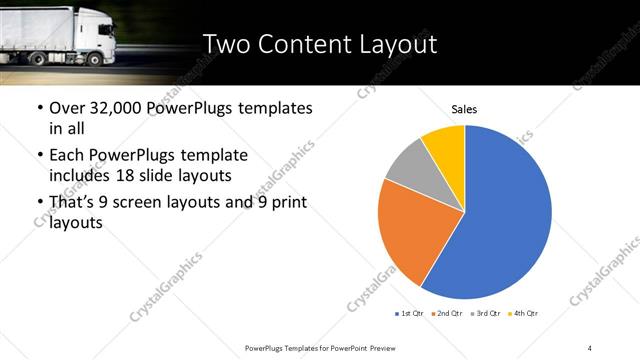 Two Content presentation slide layout