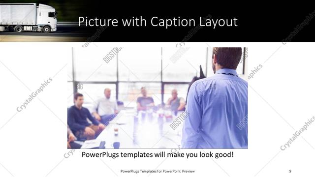 Picture with Caption presentation slide layout
