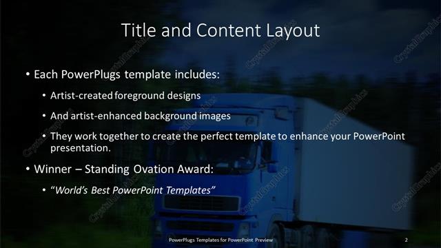 Title and Content presentation slide layout
