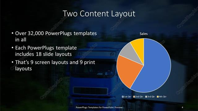 Two Content presentation slide layout