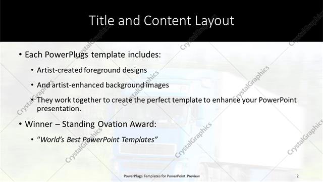Title and Content presentation slide layout