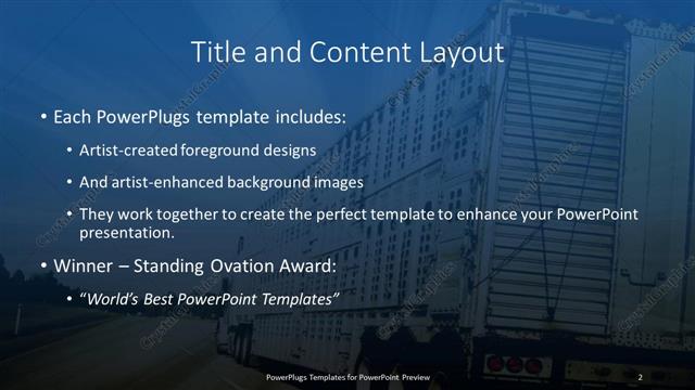 Title and Content presentation slide layout