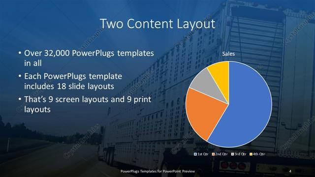 Two Content presentation slide layout