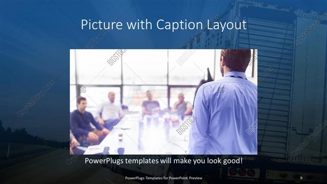 Picture with Caption presentation slide layout