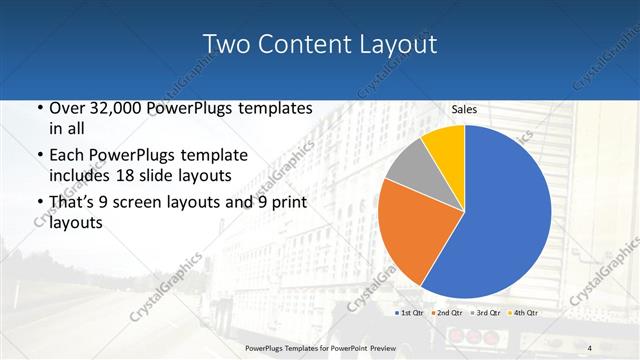 Two Content presentation slide layout