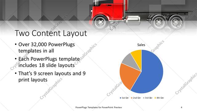 Two Content presentation slide layout