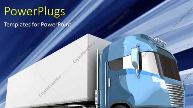  Presentation with speed - A truck in speed with lines in the background