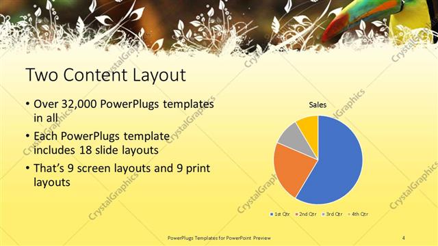 Two Content presentation slide layout