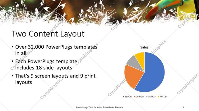 Two Content presentation slide layout