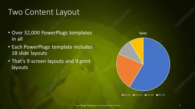 Two Content presentation slide layout