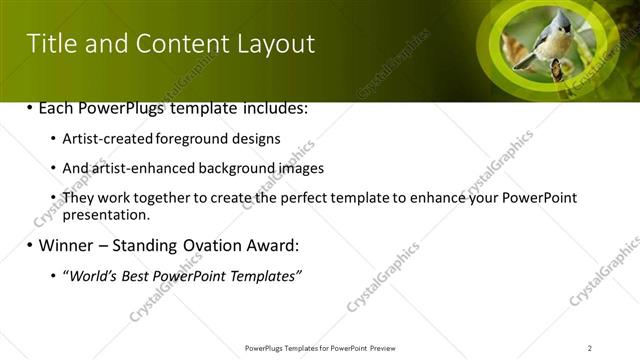 Title and Content presentation slide layout