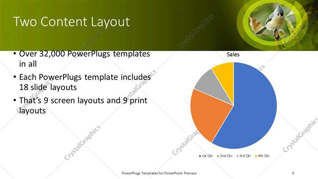 Two Content presentation slide layout