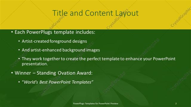 Title and Content presentation slide layout
