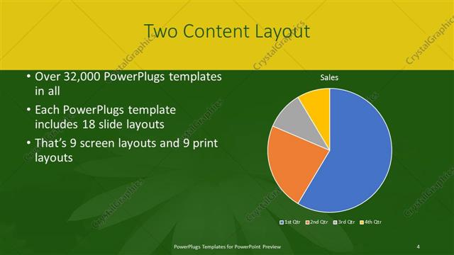Two Content presentation slide layout