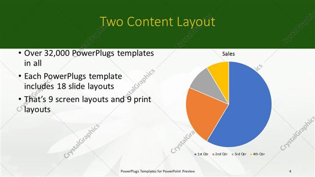 Two Content presentation slide layout