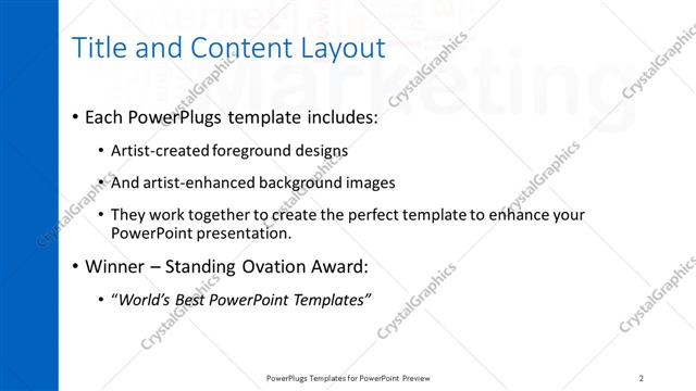 Title and Content presentation slide layout