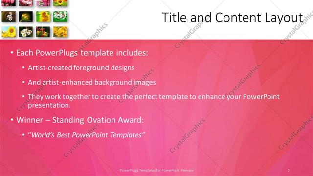 Title and Content presentation slide layout