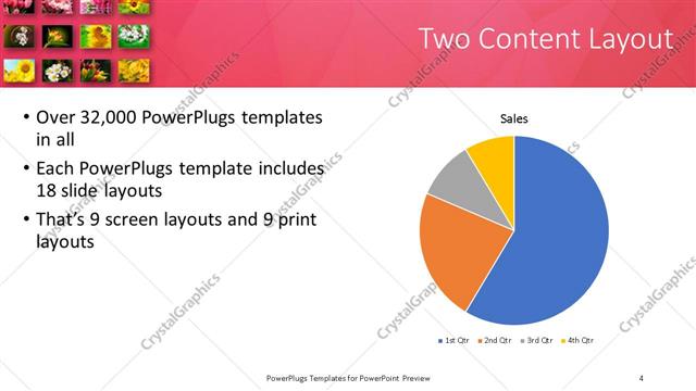 Two Content presentation slide layout