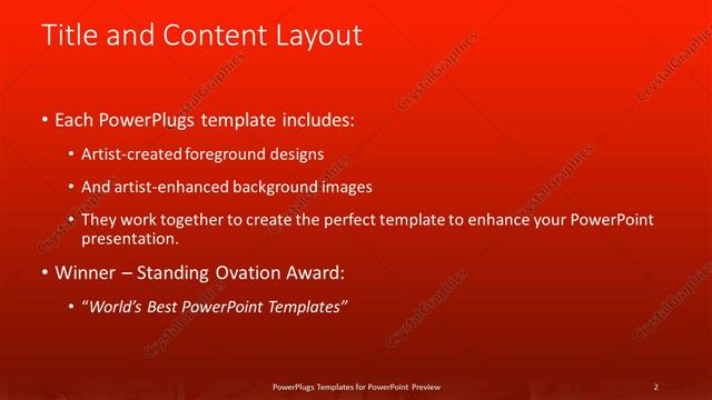 Title and Content presentation slide layout