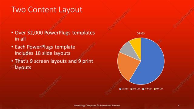 Two Content presentation slide layout