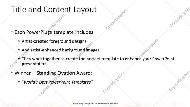 Title and Content presentation slide layout