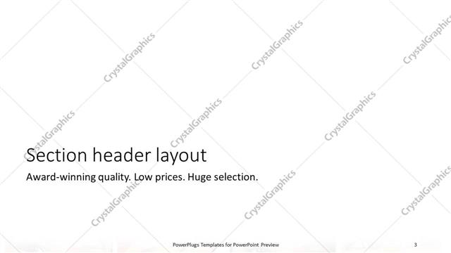 Section Header presentation slide layout