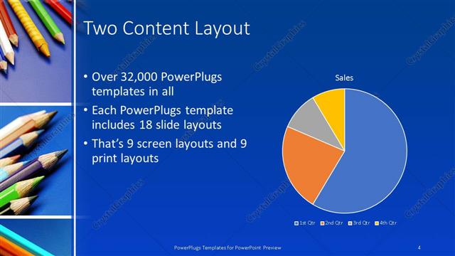 Two Content presentation slide layout