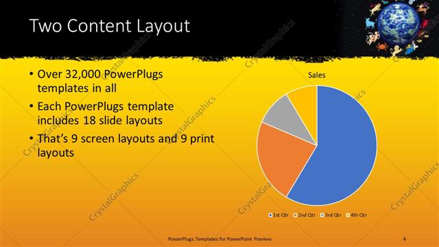 Two Content presentation slide layout