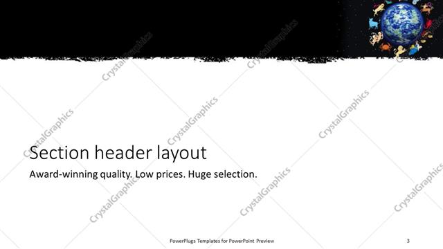 Section Header presentation slide layout