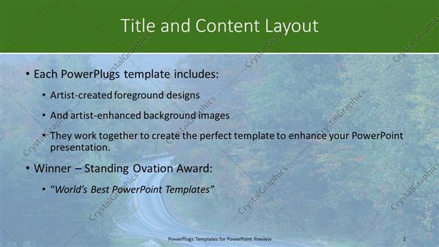 Title and Content presentation slide layout