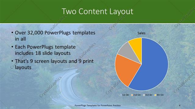Two Content presentation slide layout