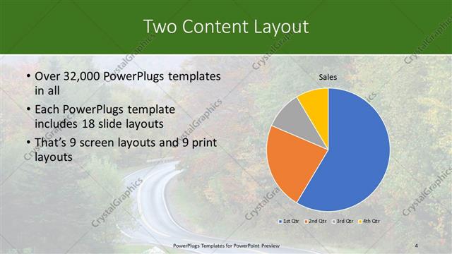 Two Content presentation slide layout