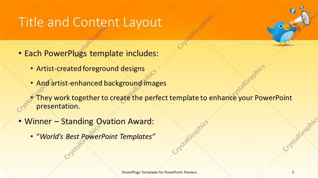Title and Content presentation slide layout