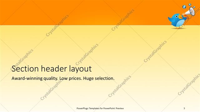 Section Header presentation slide layout
